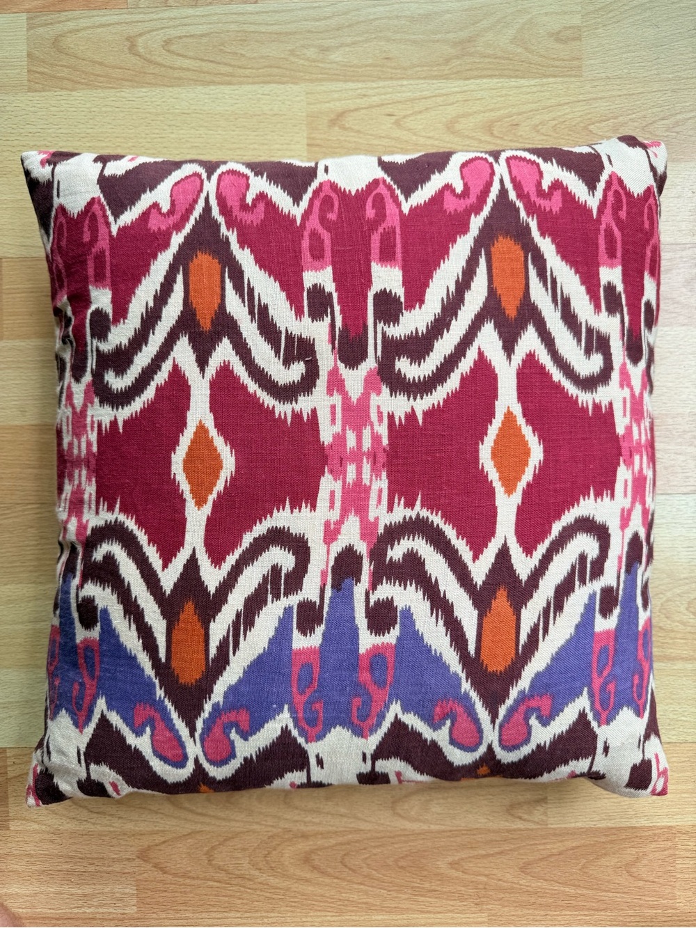 Villa by Classic Home ikat colorful linen decorative bohemian accent pillow